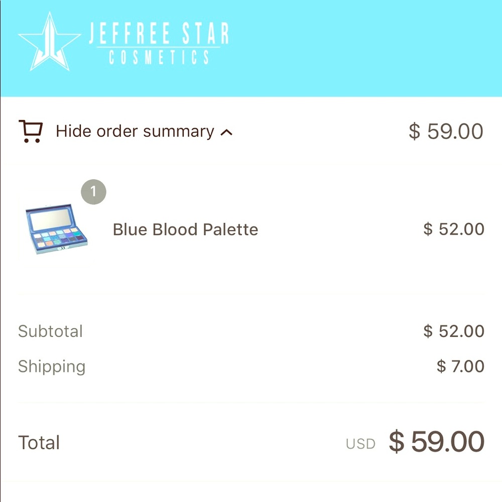 Jeffree Star Blue Blood.  I got it!!😇